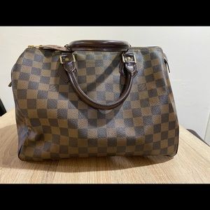 Louis Vuitton Speedy 30 Brown Damier Ébène Canvas Tote